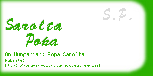 sarolta popa business card